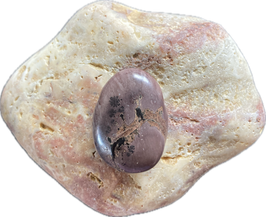 Porzellanit grau braun gemustert, Schmuck Anhänger mit seitlicher Bohrung, Größe 29 x 20 mm - ohne Deko