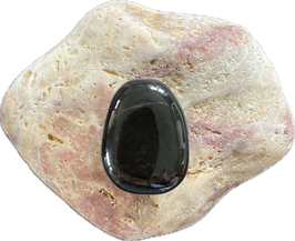 Onyx schwarz, Schmuck Anhänger, gebohrt, Größe 30 x 23 mm - ohne Deko