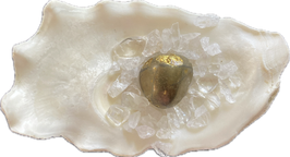 Goldpyrit, goldfarbig, Trommelstein, Größe 18 x 17 mm - ohne Deko