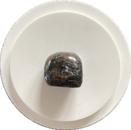 Biotit, dunkelbraun Maserung, Trommelstein, Größe 20 x 18 mm - ohne Deko