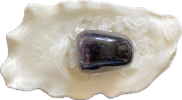 Amethyst dunkel violett, Trommelstein, Größe 30 x 20 mm - ohne Deko