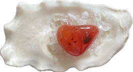 Karneol (Carneol) orange rot, Trommelstein, Größe 30 x 21 mm - ohne Deko