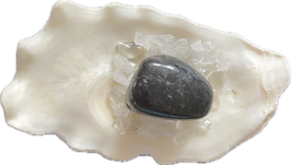 Turmalin schwarz - Schörl, Trommelstein, Größe 27 x 20 x 16 mm - ohne Deko