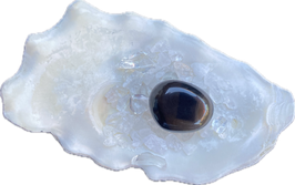 Obsidian - Apachenträne, Rauchobsidian, schwarz durchschimmernd, Trommelstein, 20 x 16 mm - ohne Deko
