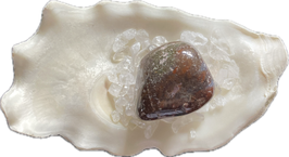 Jaspis - Drachenblutjaspis, dunkelrot gemustert, Trommelstein, Größe 25 x 22 mm - ohne Deko