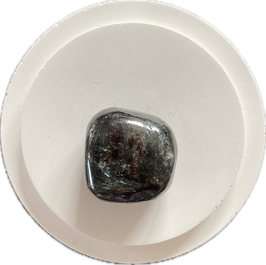 Biotit, dunkelbraun Maserung, Trommelstein, Größe 23 x 23 mm - ohne Deko