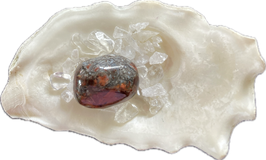 Pietersit, braun rot gemustert, Trommelstein, Größe 23 x 17 mm - ohne Deko