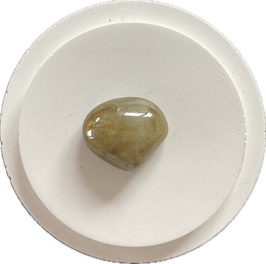 Labradorit, grüngrau schimmernd, Trommelstein, Größe 22 x 19 mm - ohne Deko
