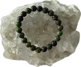 Drachenblutjaspis Kugelarmband 8 mm, Länge 19 cm, elastisch Stretchband - ohne Deko