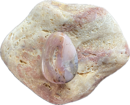 Andenopal blaugrün gemustert, Schmuck Anhänger mit seitlicher Bohrung, Größe  29 x 20 mm - ohne Deko