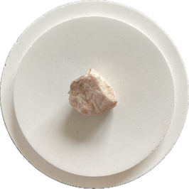 Baryt weißrosa Mineral, Rohstein, Größe 14 x 14 mm - ohne Deko