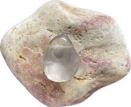Rauchquarz hellbraun durchscheinend, Schmuck Anhänger mit seitlicher Bohrung, Größe 26 x 18 mm, mit Bohrung - ohne Deko