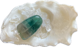 Fluorit grün, Trommelstein, Größe 30 x 18 mm - ohne Deko