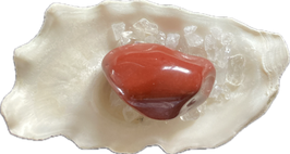 Roter Jaspis, Trommelstein, Größe 36 x 21 mm - ohne Deko