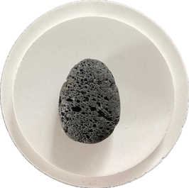 Lava schwarz, Schmuck Anhänger mit seitlicher Bohrung, Größe 30 x 21 mm - ohne Deko