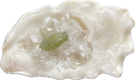 Olivin/Peridot, grün, Rohstein, Größe 21 x 10 mm - ohne Deko