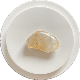 Bergkristall Eisen ,Golden Healer' mit Einschlüssen, Trommelstein, Größe 30 x 18 mm
