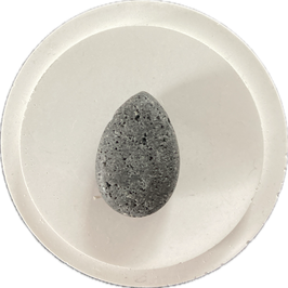 Lava schwarz, Schmuck Anhänger mit seitlicher Bohrung, Größe 30 x 20 mm - ohne Deko