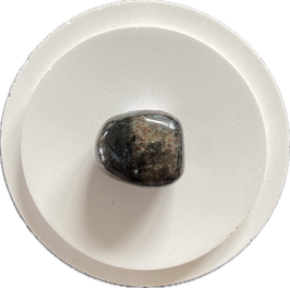 Biotit, dunkelbraun Maserung, Trommelstein, Größe 20 x 18 mm - ohne Deko