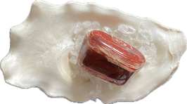 Jaspis - Schlangenhautjaspis, rot gemustert, Trommelstein, Größe 34 x 21 mm - ohne Deko