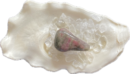 Wassermelonen Turmalin, grün rosa, Gewicht 7 Gramm, Trommelstein, Größe 26 x 18 mm - ohne Deko
