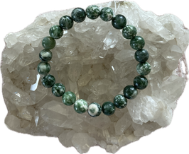 Baumachat Kugelarmband 20 cm lang, 8 mm Kugeln, elastisch Stretchband - ohne Deko