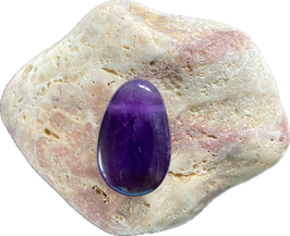 Amethyst dunkelviolett, Schmuck Anhänger mit seitlicher Bohrung, Größe 30 x 20 mm - ohne Deko