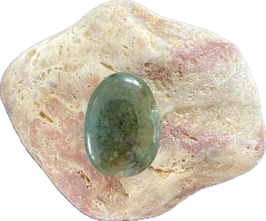 Jade dunkelgrün, Schmuck Anhänger mit seitlicher Bohrung, Größe 30 x 20 mm - ohne Deko
