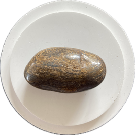 Bronzit braun Maserung, Trommelstein, Größe 40 x 22 mm - ohne Deko
