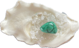 Malachit hell- dunkelgrün gemustert, Trommelstein, Größe 20 x 14 mm - ohne Deko