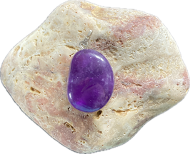 Amethyst violett, Schmuck Anhänger mit silberfarbiger Anhänge Öse, Größe 35 x 20 mm einschl. Öse - ohne Deko