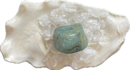 Aquamarin, Trommelstein, Größe 25 x 18 mm - ohne Deko