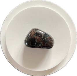 Biotit, dunkelbraun Maserung, Trommelstein, Größe 26 x 18 mm - ohne Deko