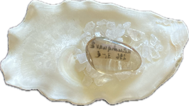 Rauchquarz, hellbraun durchsichtig, Trommelstein, Größe 28 x 15 mm - ohne Deko