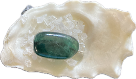 Fluorit blaugrün, Trommelstein, Größe 28 x 17 mm - ohne Deko