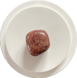 Dolomit rotbraun Maserung, Trommelstein, 20 x 20 mm - ohne Deko