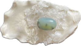Andenopal azur blau, Trommelstein, Größe 20 x 13 mm