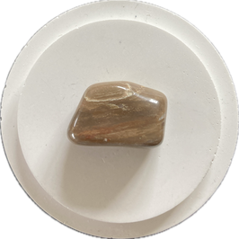Mondstein bräunlich, Trommelstein, Größe 28 x 19 mm - ohne Deko