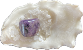 Charoit Charoid, violett gemustert, Trommelstein, Größe 22 x 20 mm - ohne Deko