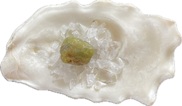 Olivin/Peridot, grün, Rohstein, Größe 15 x 13 mm - ohne Deko