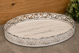 Tablett Oval weiss Art.6861