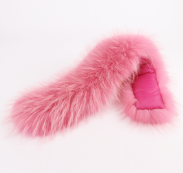 XXL-Fell Kragen Rosa