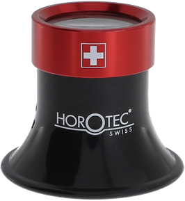 Horotec MSA 00.025 Lente in Plastica con Anello in Alluminio - Vari Ingrandimenti - Swiss Made