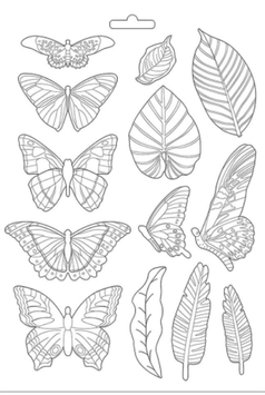 Giessform Stamperia Schmetterling / Blatt