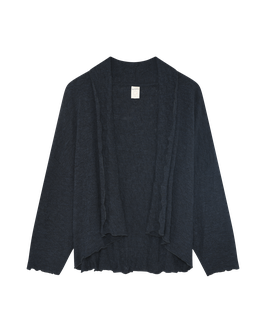 Cardigan 8503 Bubble Wool in Midnight Blue Melange von Blusbar