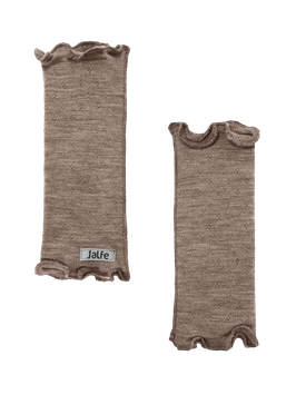 Pulswärmer Light Brown Melange Eyelet von Jalfe