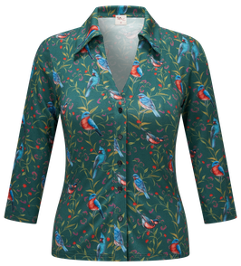 Hindi Blouse Petrol von Heart