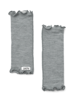 Pulswärmer Grey Melange Eyelet von Jalfe