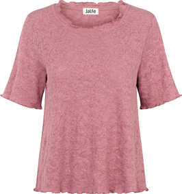Kurzarm T-Shirt Frill Old Rose von Jalfe