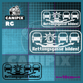 Aufkleber RETTUNGSGASSE BILDEN